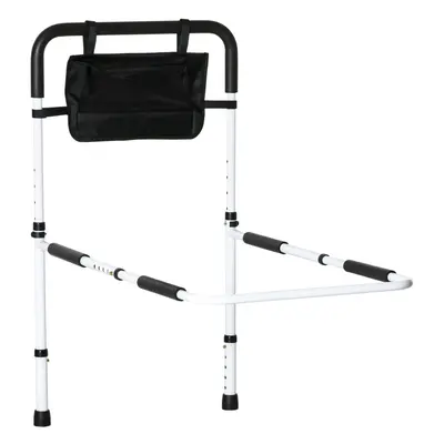 HOMCOM Adjustable Bed Assist Rail Grab Bar for Senior and Disabled White