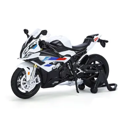 (White foam box) 1:12 S1000RR Version Racing Motorcycle Model Diecast Alloy Metal