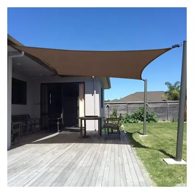 SUNNY gUARD Sun Shade Sail 12x12 Rectangle Brown UV Block Sunshade for