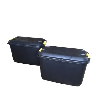 2 x 110L Heavy Duty Trunk on Wheels, Lockable, Stackable Storage Chest