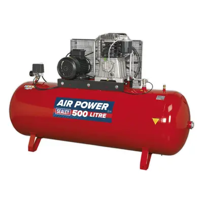 500 Litre Belt Drive Air Compressor - 2-Stage Pump System with 7.5hp Motor