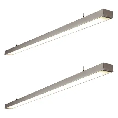 2 PACK Commercial LED Suspension Light - 1494mm x 68mm - 26W CCT LED Module