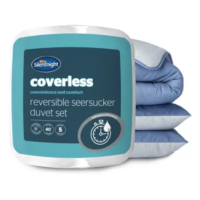 (SuperKing) Silentnight Seersucker Coverless Duvet 10.5 Tog & Pillowcase