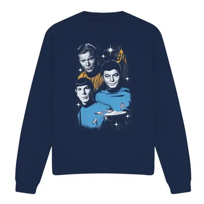 (M, Navy) Star Trek Unisex Adult All Star Crew Sweatshirt