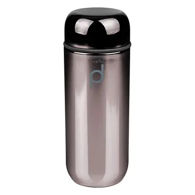 Grunwerg Drink Pod Vacuum Flask 200ml Metallic Black Double Wall LeakProof