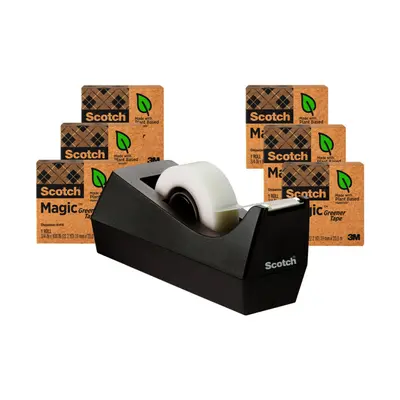 Scotch Magic Greener Tape with Dispenser 3/4 in x Inches Boxes of Tape and C38 Desktop Tape Disp