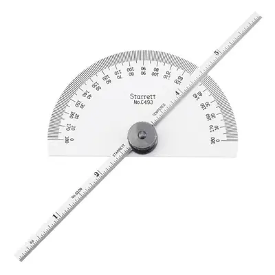 Starrett C493 Protractor and Depth Gage 6-Inch Blade Length Degree Range