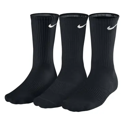 NIKE Unisex Performance Cushion Crew Training Socks (3 Pairs) Black/W