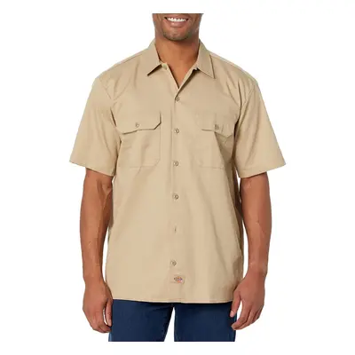 Dickies mens Short-sleeve Work Button Down Shirt Khaki 4X-Large Big