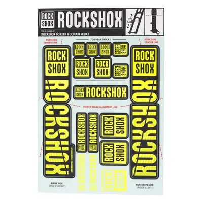 RockShox Fork Decal Kit - 35mm Dual Crown Yellow