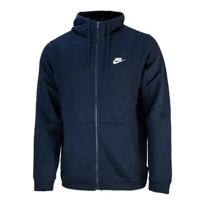 Nike Men's Sportswear Full Zip Club Hoodie Obsidian/Obsidian/White