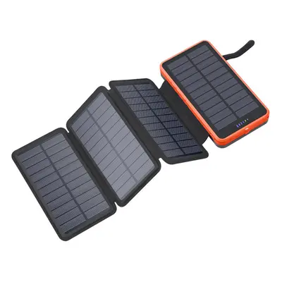 (10000mAh, Orange) 20000mAh Folding Solar Power Bank 2.1A Fast Charging Powerbank for iPhone14 H