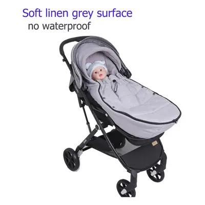 (linen grey) Strollers Winter Sleep Bags For Baby Univerisal Winter Warm Footmuff Fit Yoyo Yoya 