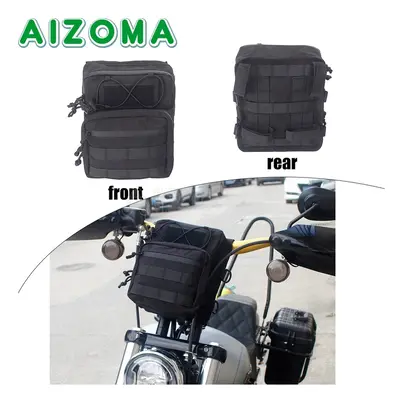 Club Style Utility Molle Traveller Bar Handlebar T-Bar Bag Handle Bags For Harley Dyna Street Bo