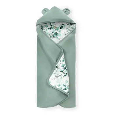 Snuggle N Dream Baby Blanket, Leaves Mint - Soft Cotton Wrapping Blanket for Car Seats, Pushchai