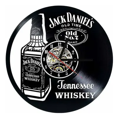 Wall Clock Vinyl Record Clock Upcycling Led Jack Daniels Family Decoration 3d Design Clock Livin