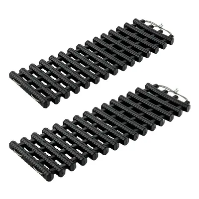 2 Pack Tire Traction Mats Portable TPR Recovery Track Pad Emergency Traction Aid