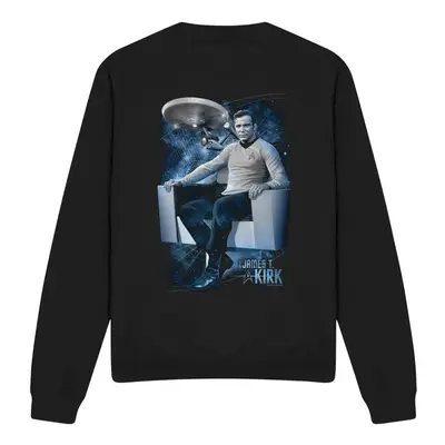 (S, Black) Star Trek Unisex Adult Captain's Chair Sweatshirt