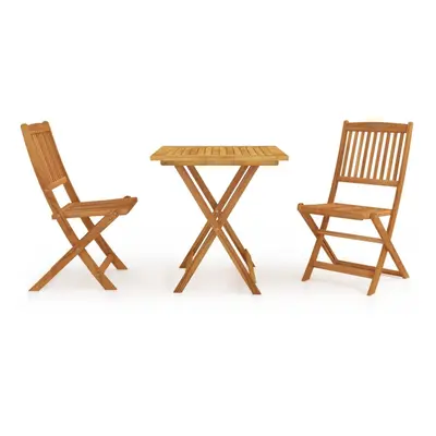 vidaXL Solid Acacia Wood Folding Garden Dining Set Piece Furniture Wooden