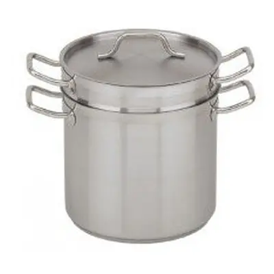 Royal Industries Double Boiler with Lid qt x HT Stainless Steel Commercial Grade NSF Certified