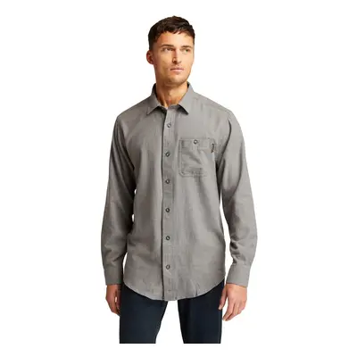 Timberland PRO Men's Woodfort Mid-Weight Flannel Work Shirt Charcoal