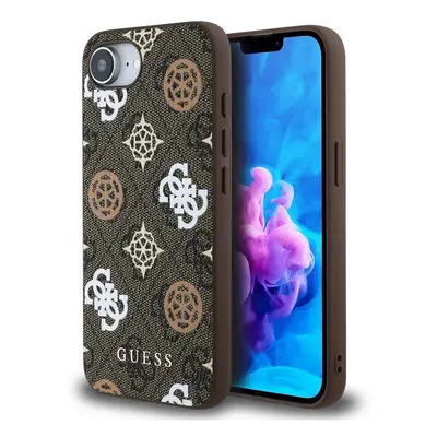 Guess PU 4G Peony Case with MagSafe for iPhone 16e Brown - GUHMPSE4P4PWPW