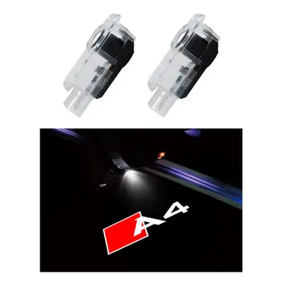 (For A4) 2pcs Led Car Door Welcome Lights for Audi A1 A3 8P 8V A4 A5 A6 A7 A8 Q3