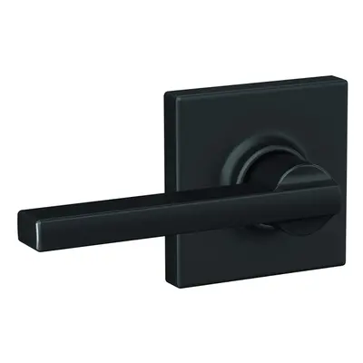 Schlage F10 LAT COL Latitude Collins Passage Lever for Interior Hall and Closet Matte Black