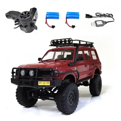 (C54-1 Red 2B) WPL C54-1 4WD 2.4G Off-road Car LC80 Remote Control Car RC Crawler Buggy Moving M