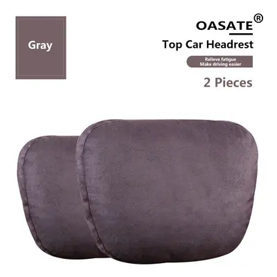 (2Pcs Gray) Top Quality Car Headrest Neck Support Seat / Maybach Design Class Soft