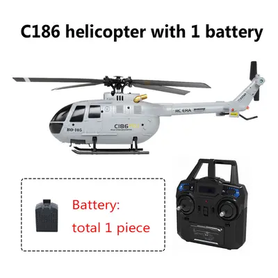 (1 Battery Gray) C186 Pro B105 2.4G RTF RC Helicopter Ppropellers Axis Electronic Gyroscope for 