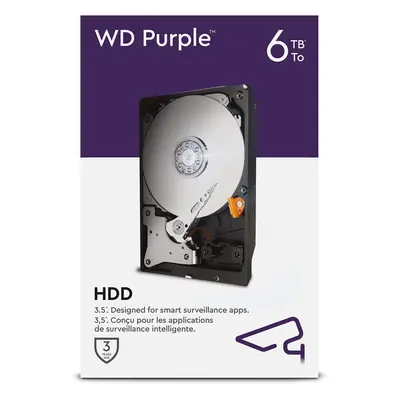 WD Purple 6TB Surveillance 3.5 Inch Internal Hard Drive - Allframe 4K