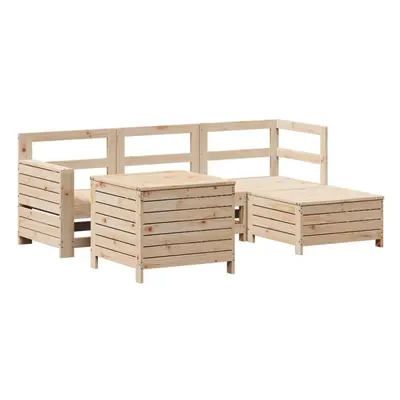 vidaXL Garden Sofa Set Piece Outdoor Sofa Set Corner Sofa Solid Wood Pine