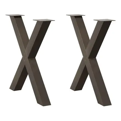 (natural, x (72-73) cm (80 mm)/ pcs) vidaXL Dining Table Legs X-Shaped Desk Legs Kitchen Metal F