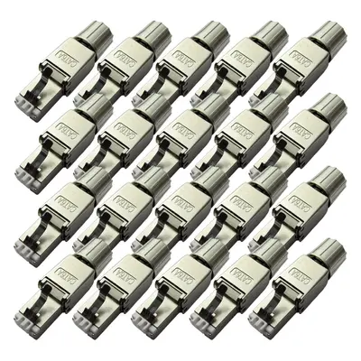 20x RJ45 CAT6a Tool less Connectors & Boot FTP Shielded Outdoor Ethernet Plugs