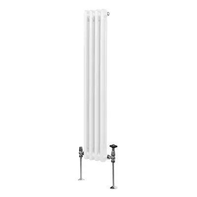 (1500mm x 202mm, White) Traditional Column Radiator Heater