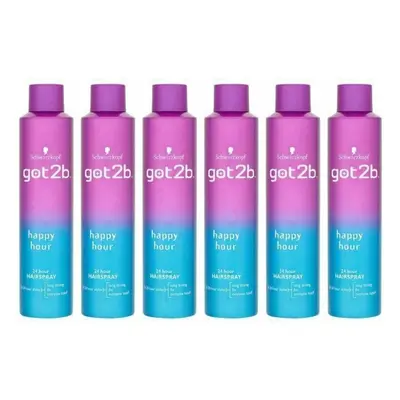 Schwarzkopf Got2b Happy hour Hair Spray, 300ml (Pack of 6)