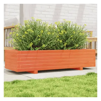 vidaXL Garden Planter Wax Brown 110x40x26.5 cm Solid Wood Pine