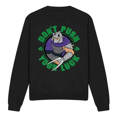 (M, Black) Teenage Mutant Ninja Turtles Unisex Adult Luck Shredder St Patricks Day Sweatshirt