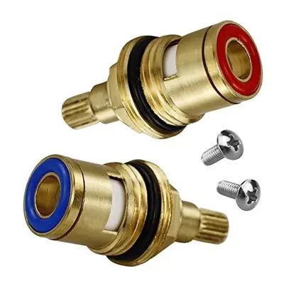 2 Sets Replacement Ceramic Tap Cartridge 1/4 Turn Spline,Tap Glands Seals Repair Kit,Tap Valve f