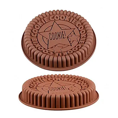 2Pcs giant Sandwich Oreo Big cookie cake Pan Inch Rock Star Bread Baking Silicone Mold (Set of 2