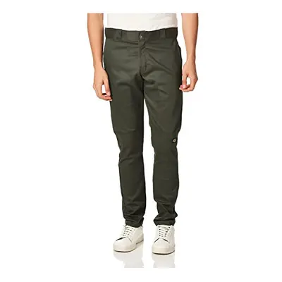 Dickies Men Skinny-Straight Double Knee Work Pant Olive green 36W x