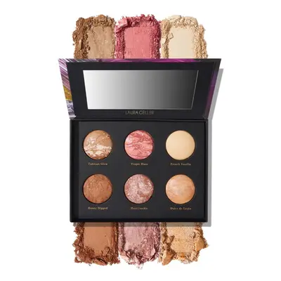 LAURA GELLER NEW YORK Cheek to Chic Tropical Glow Baked Face Palette | Includes Blushes Bronzers