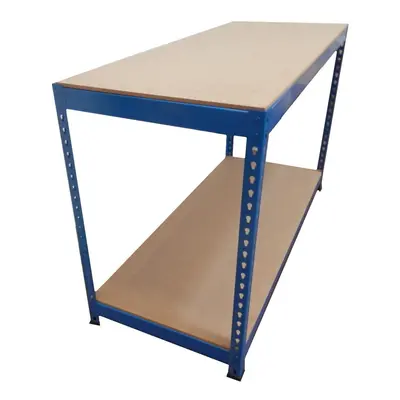 (Blue) Workbench 1.2 meters Workstation Heavy Duty Metal Garage Workshop Shelve