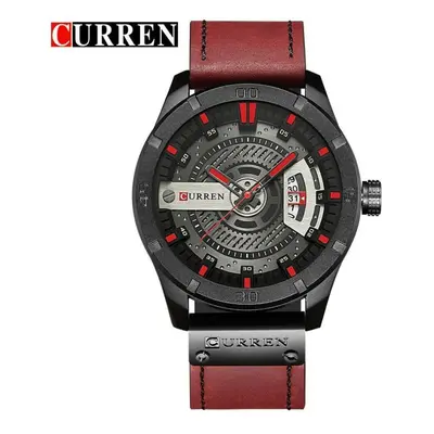 (red) Curren Luxury Men Military Sports Watches Men&apos;s Quartz Date Clock Man Wrist Watch