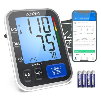 Smart Blood Pressure Monitor - Upper Arm Blood Pressure Machine with App, Home Blood Pressure Mo