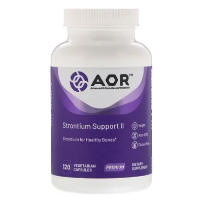 Advanced Orthomolecular Research AOR, Strontium Support II, Vegetarian Capsules