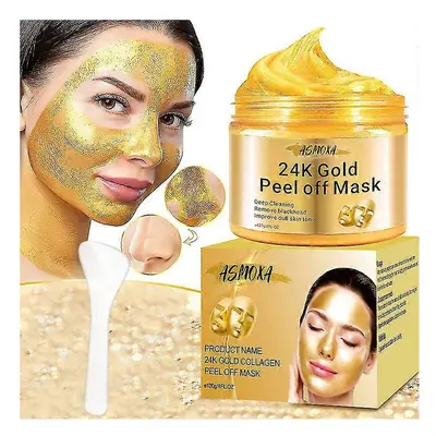 (3pcs) 24k Gold Peel Off Mask, 24k Gold Face Mask, Anti-wrinkle Anti Ageing Face Mask, Skin Firm