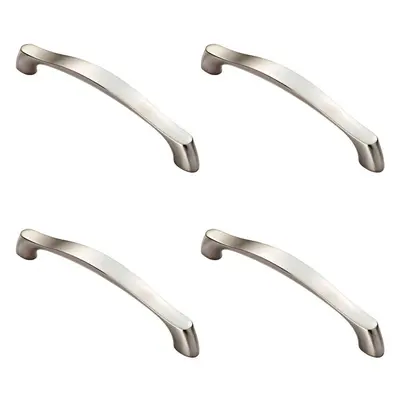 4x Chunky Arched Grip Pull Handle x 17mm 160mm Fixing Centres Satin Nickel