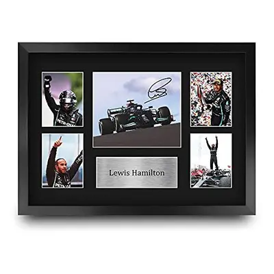 FR A3 Lewis Hamilton Gifts Printed Signed Autograph Presentation Display for F1 Formula Racing F